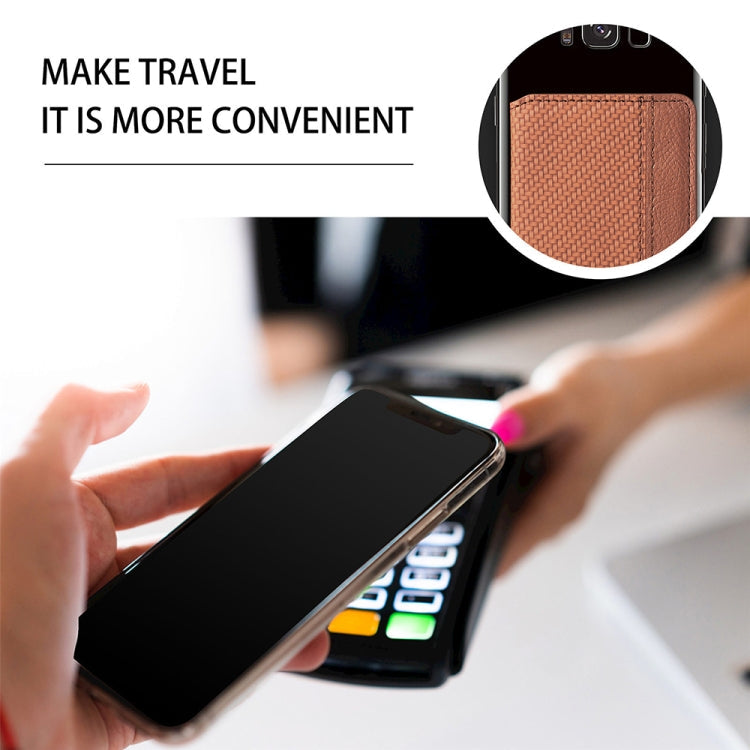 Multifunctional Mobile Phone Back Sticker Card Bag with Bracket Function(Blue)