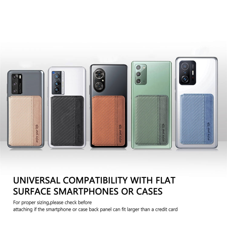 Multifunctional Mobile Phone Back Sticker Card Bag with Bracket Function(Blue)