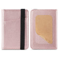 Multifunctional PU Leather Phone Back Sticker Card Bag With Bracket Function(Rose Gold)