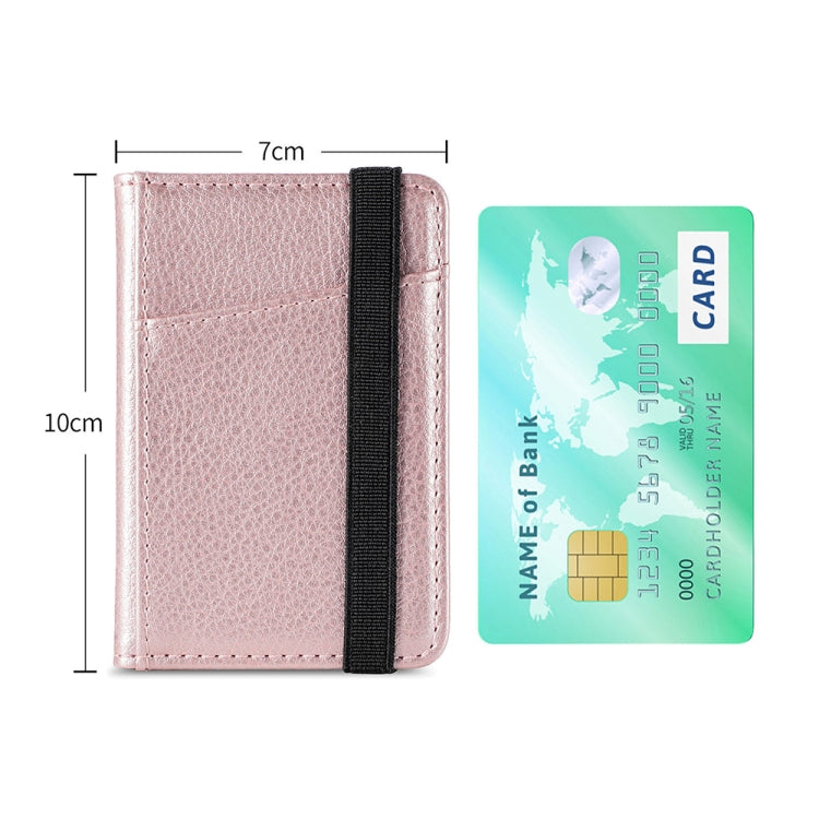 Multifunctional PU Leather Phone Back Sticker Card Bag With Bracket Function(Brown)