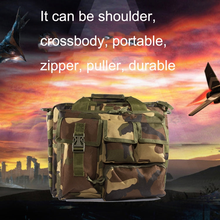 A025 Outdoor Messenger Shoulder Computer Bag Sports Cycling Waterproof Bag(Jungle Camouflage)