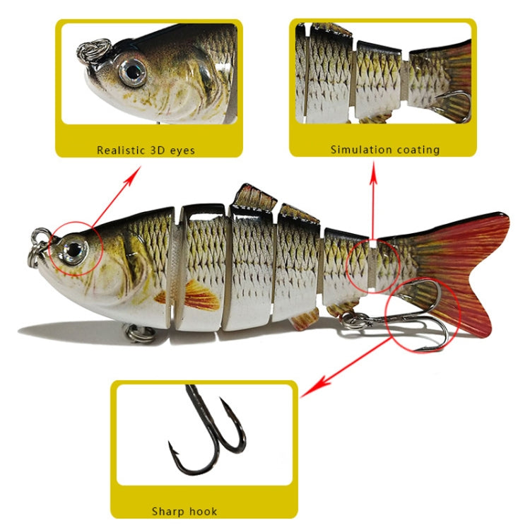 LK001-12 10cm Multi-sectional Bionic Bait Hook Long-distance Casting Sea Fishing Fake Lures