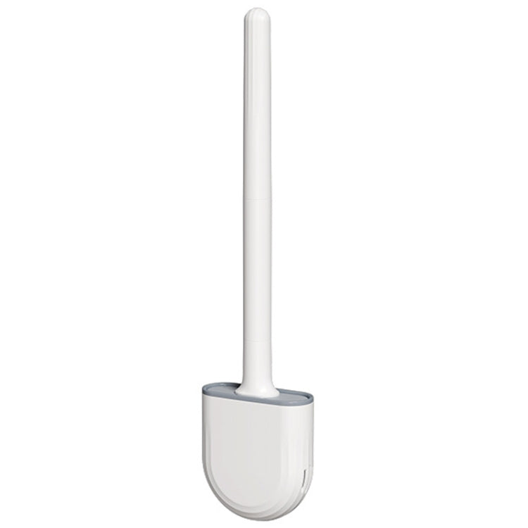 Soft Rubber Toilet Brush Clamp No Dead Space Cleaning Brush, Size: Leakage(Moon White)