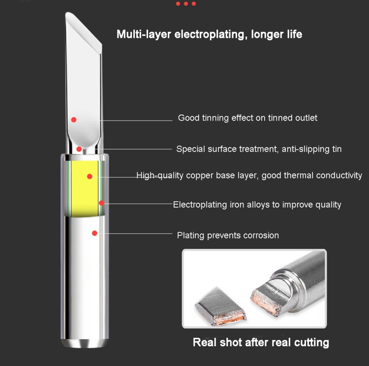 5-in-1  900M-T Internal Heating Soldering Iron Tip  for 936 Sleeve Casing