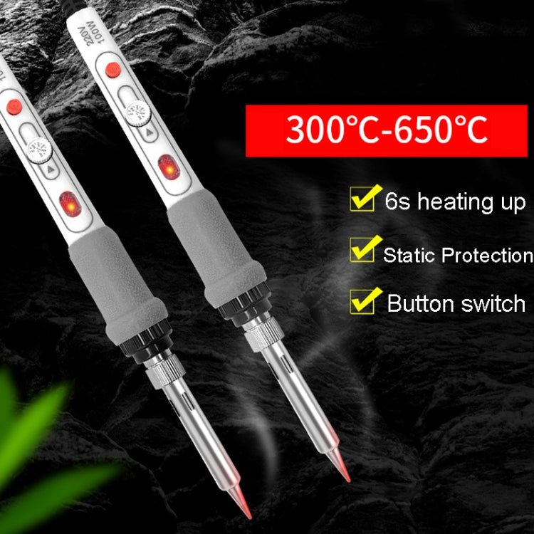 4pcs Set 100W  220V High-power Electric Soldering Iron Adjustable Temperature Soldering Tool US Plug