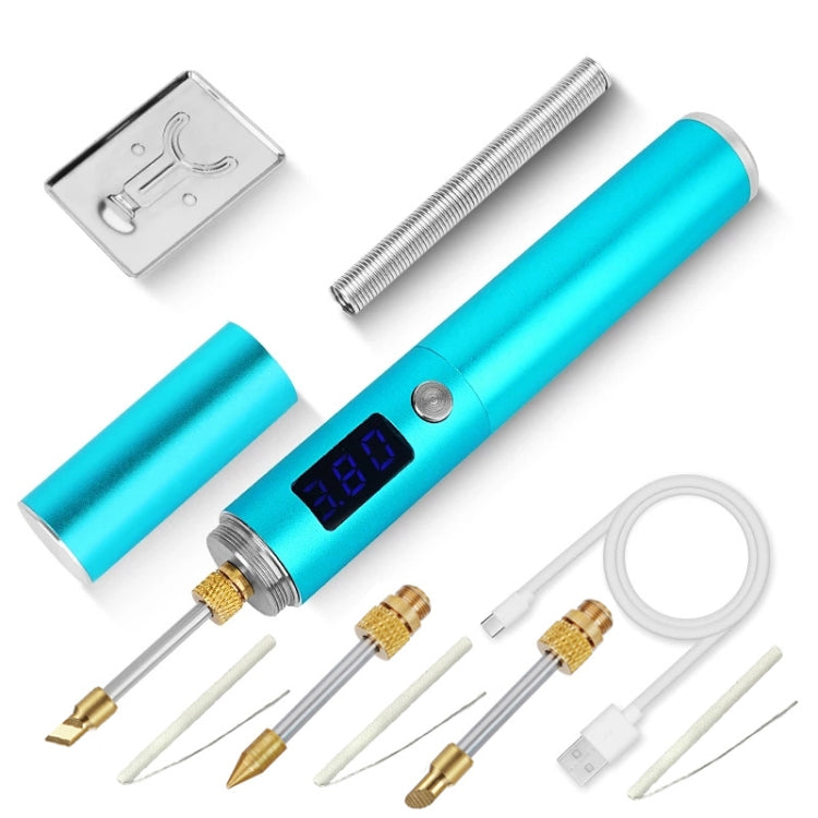 BS45 17-25W Wireless Soldering Iron with Adjustable Temperature LED Digital Display, Spec: B+C+K Tips