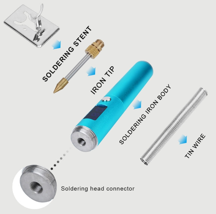 BS45 17-25W Wireless Soldering Iron with Adjustable Temperature LED Digital Display, Spec: Tip-K