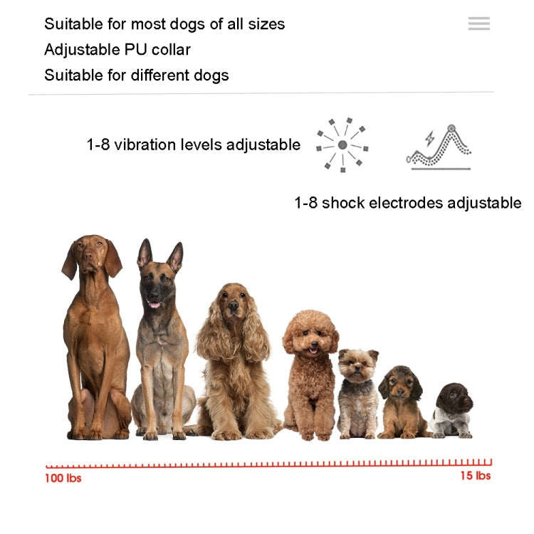 Intelligent Automatic Electric Strike Collar Touch Digital Display Rechargeable Waterproof Dog Trainer Stop Barker