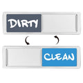 Dishwasher Magnet Clean Dirty Sign Double-Sided Refrigerator Magnet(Silver-Blue Gray)