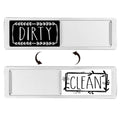 Dishwasher Magnet Clean Dirty Sign Double-Sided Refrigerator Magnet(Silver-Black and White)