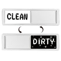 Dishwasher Magnet Clean Dirty Sign Double-Sided Refrigerator Magnet(Silver- Cat Claw)