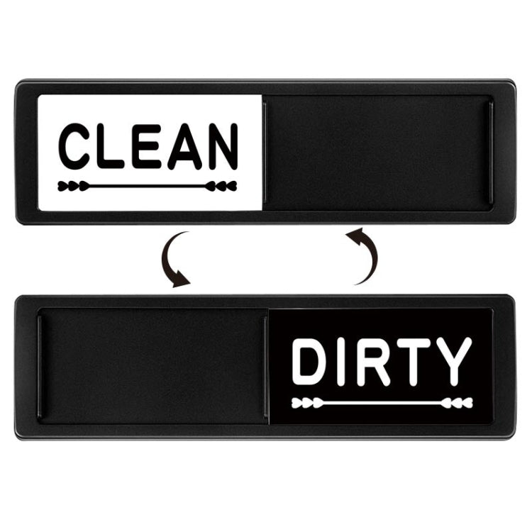 Dishwasher Magnet Clean Dirty Sign Double-Sided Refrigerator Magnet(Black Love)