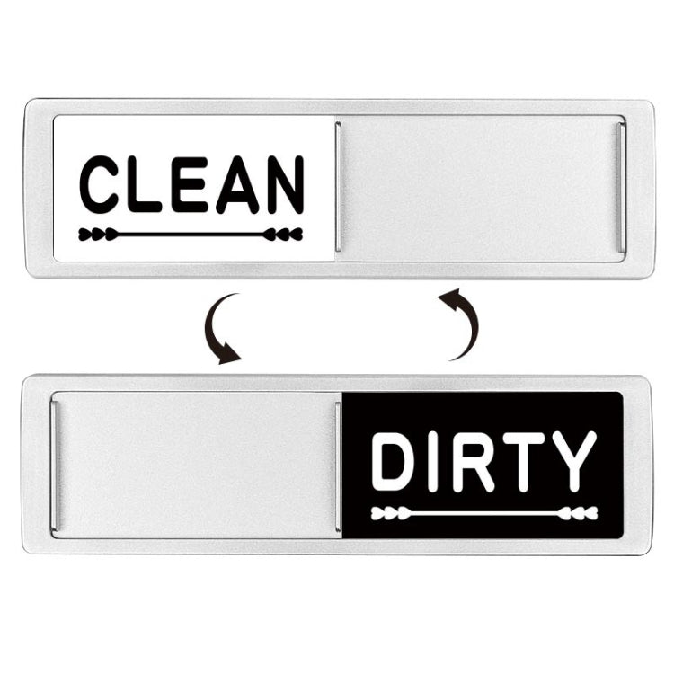Dishwasher Magnet Clean Dirty Sign Double-Sided Refrigerator Magnet(Silver Love)