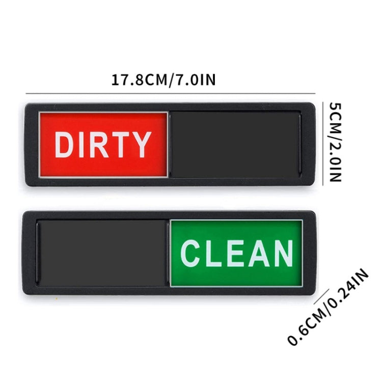 Dishwasher Magnet Clean Dirty Sign Double-Sided Refrigerator Magnet(Black Leaf)