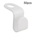 50pcs Hanger Connecting Hooks Household Superimposed Hooks(White)