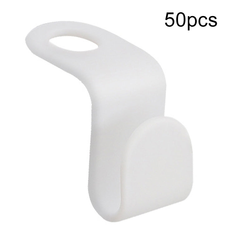 50pcs Hanger Connecting Hooks Household Superimposed Hooks(White)