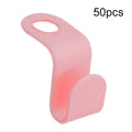 50pcs Hanger Connecting Hooks Household Superimposed Hooks(Pink)