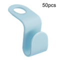 50pcs Hanger Connecting Hooks Household Superimposed Hooks(Sky Blue)