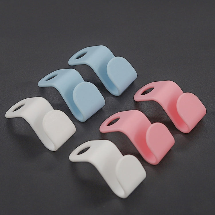 50pcs Hanger Connecting Hooks Household Superimposed Hooks(White)