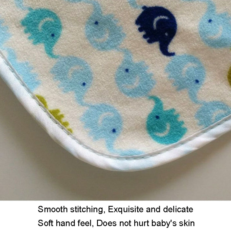 4pcs Waterproof Kids Bib Crystal Velvet Double Layer Baby Drool Towel(Color and Style Random Delivery)