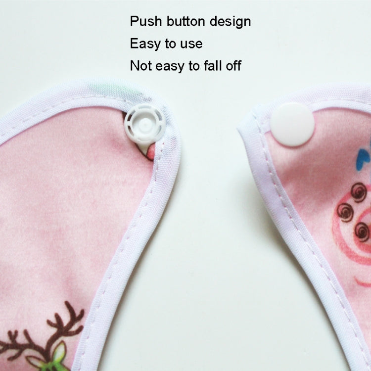 4pcs Waterproof Kids Bib Crystal Velvet Double Layer Baby Drool Towel(Color and Style Random Delivery)