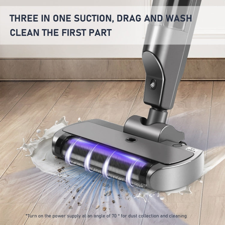 XM001 Smart Wireless Electric Vacuum Cleaner Sweeping and Mopping Integrated Floor Washer, Spec: 3800pa Gray