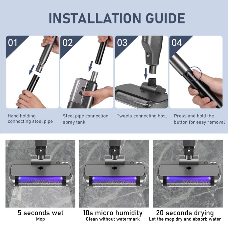 XM001 Smart Wireless Electric Vacuum Cleaner Sweeping and Mopping Integrated Floor Washer, Spec: 4300pa Gray