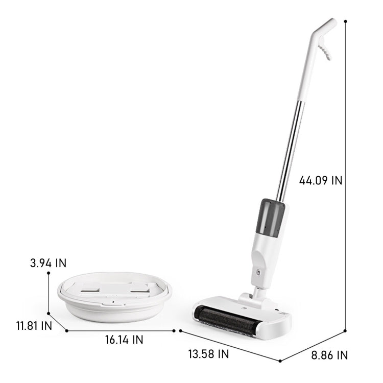 XM001 Smart Wireless Electric Vacuum Cleaner Sweeping and Mopping Integrated Floor Washer, Spec: 4800pa Gray