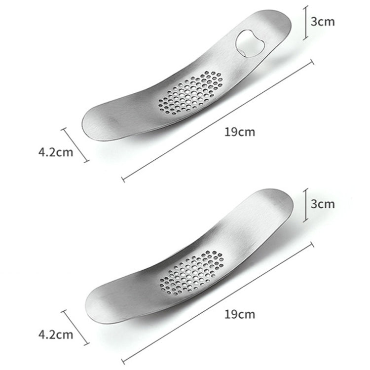 430 Stainless Steel Boat Shaped Garlic Grinder Manual Garlic Press Tools Kitchen Gadgets(Style 1)