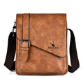 WEIXIER D266 Retro Crossbody Large Capacity Messenger Bag Shoulder Bag Tot Backpack(Light Brown)