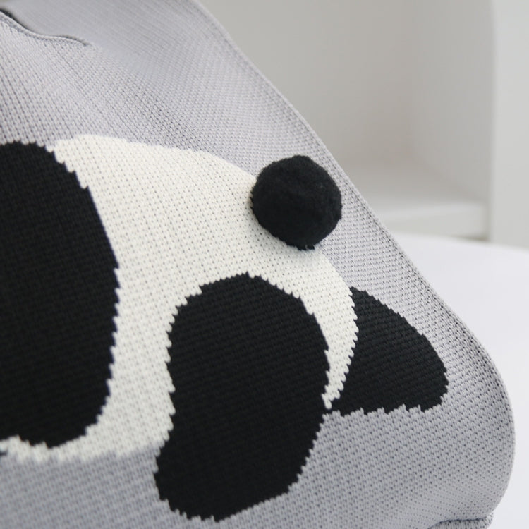 Spring and Summer Giant Panda Knitted Bag Large Capacity Cartoon Vest Style Handbag(Green)