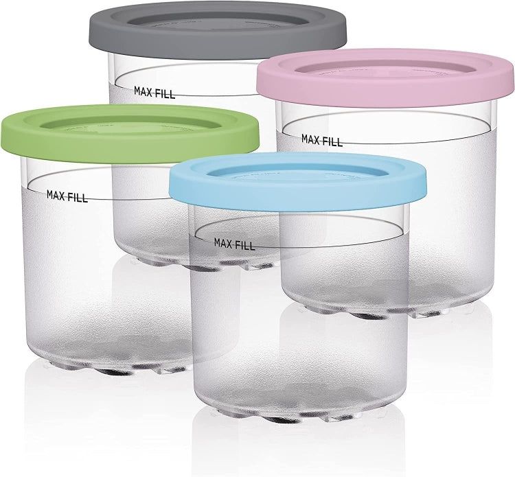 For Ninja NC299AMZ NC300 Ice Cream Storage Containers with Lids, Speci: 4 Cups