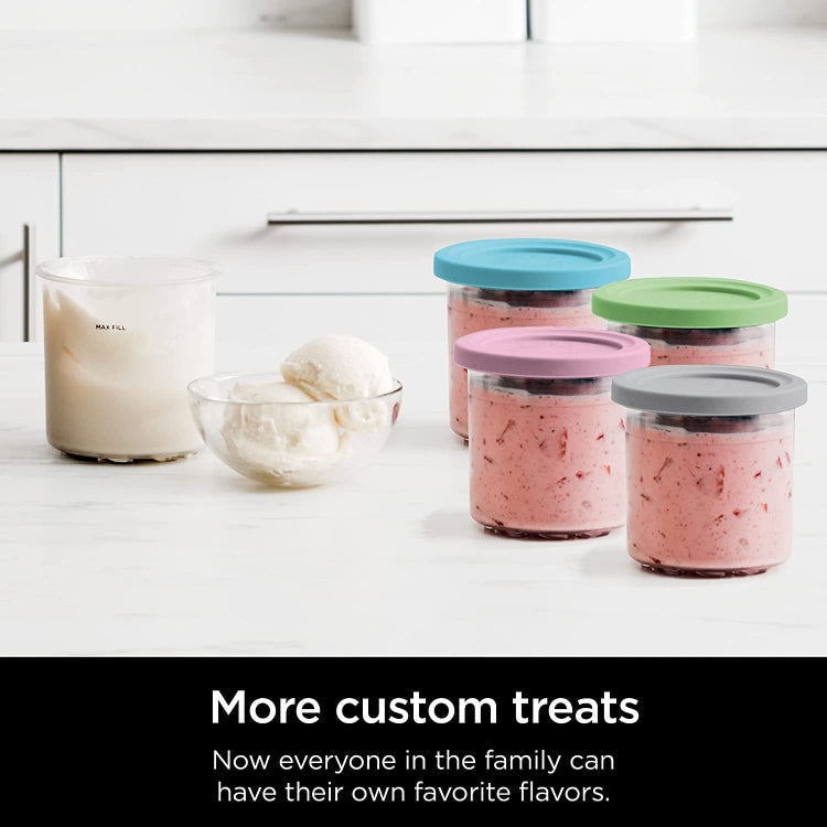For Ninja NC299AMZ NC300 Ice Cream Storage Containers with Lids, Speci: 2 Cups