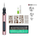 SNJ-3681 Mini Engraving Pen Wireless Polishing Electric Grinder(Rose Gold Carving Template Set)