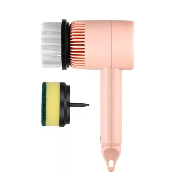 Wireless Electric Cleaning Brush USB Rechargeable Kitchen Bathtub Tile Cleaning Brushes Pink 800 mAh