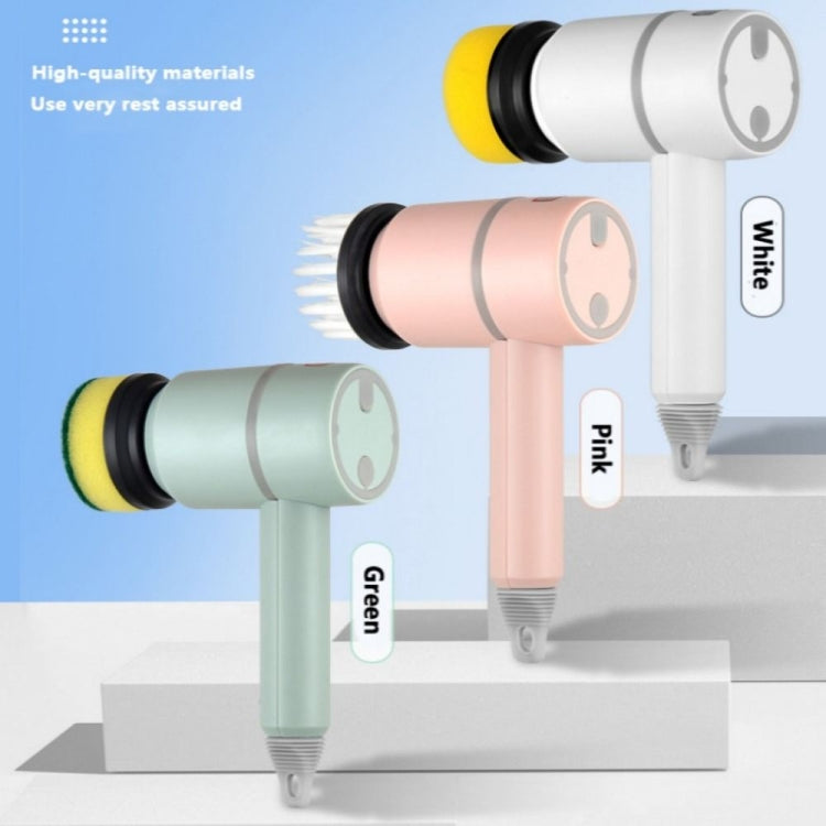 Wireless Electric Cleaning Brush USB Rechargeable Kitchen Bathtub Tile Cleaning Brushes Green 1200 mAh