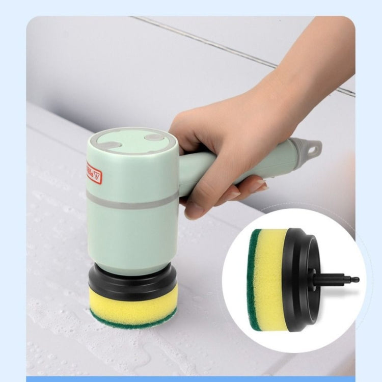 Wireless Electric Cleaning Brush USB Rechargeable Kitchen Bathtub Tile Cleaning Brushes Green 1200 mAh