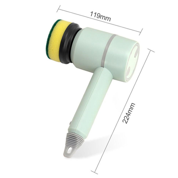Wireless Electric Cleaning Brush USB Rechargeable Kitchen Bathtub Tile Cleaning Brushes Green 1200 mAh