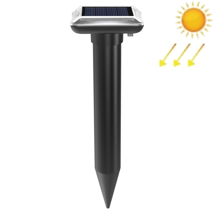 SJZ038 Outdoor Waterproof Solar Ultrasonic Rat Repeller Ultrasonic Animal Repeller, Color: Black