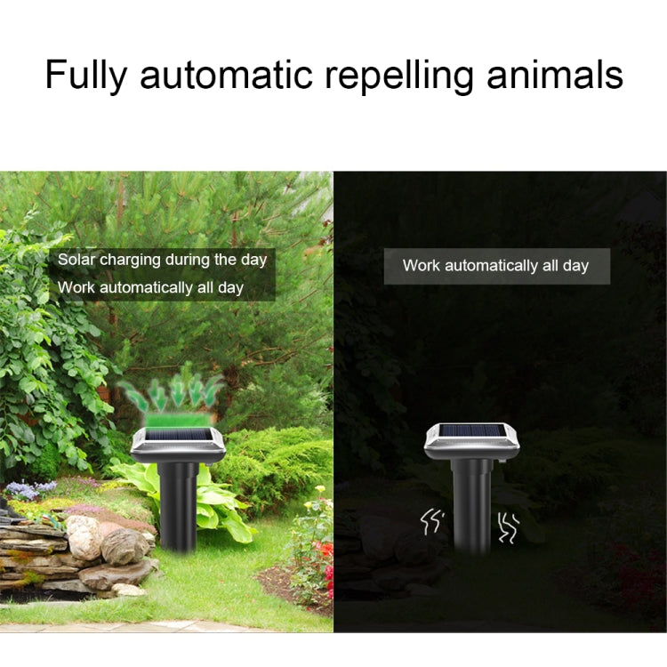 SJZ038 Outdoor Waterproof Solar Ultrasonic Rat Repeller Ultrasonic Animal Repeller, Color: Green