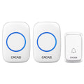 CACAZI A06-DC 1 to 2 Battery Smart Home Wireless Waterproof Doorbell(White)