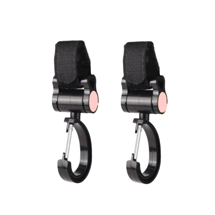 2pcs Universal Baby Stroller Hooks Accessories 360 Degree Sticky Hooks(Pink)