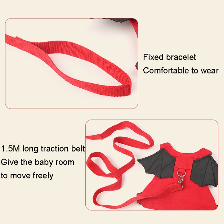 Children Anti-wandering Traction Rope Baby Toddler Backpack, Color: Red