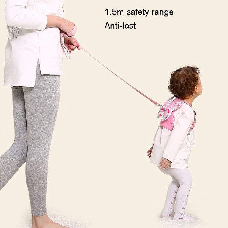 Children Anti-wandering Traction Rope Baby Toddler Backpack, Color: Pink