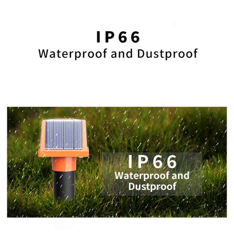 SJZ057 Outdoor IP66 Waterproof Solar Ultrasonic Rat Repeller Orchard Ultrasonic Animal Repeller(Orange)