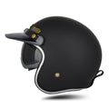 SOMAN Motorcycle Four Seasons Carbon Fiber Half Helmet, Color: FRP Matte Black(S)
