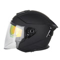 SOMAN Motorcycle Electric Bicycle Dual Lens Riding Helmet, Size: L(Matte Black)