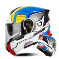 SOMAN Racing Motorcycle Double Lens Riding Safety Helmet, Size: XXL(Mobile Suit)