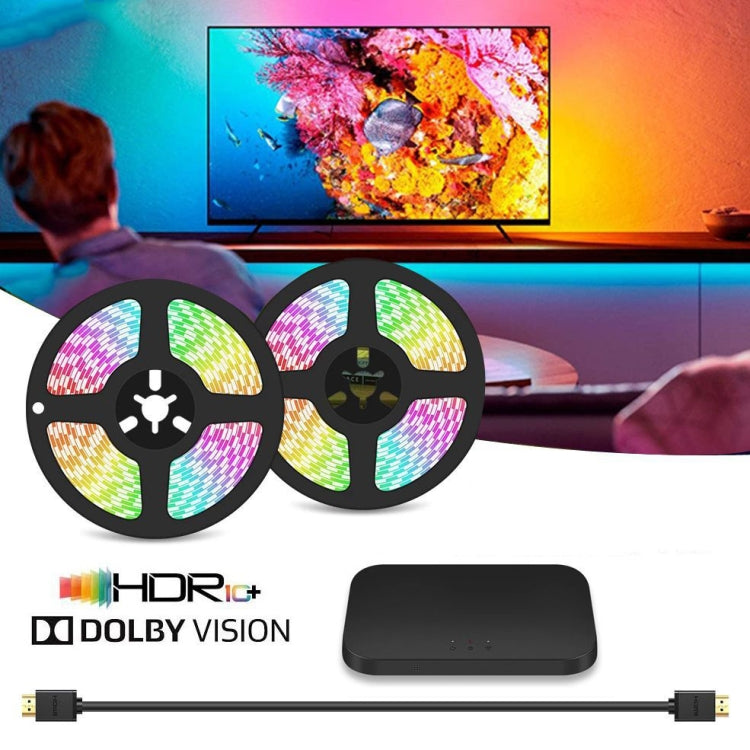 HDMI 2.0-PRO Smart Ambient TV Led Backlight Led Strip Lights Kit Work With TUYA APP Alexa Voice Google Assistant 2 x 1m(EU Plug)
