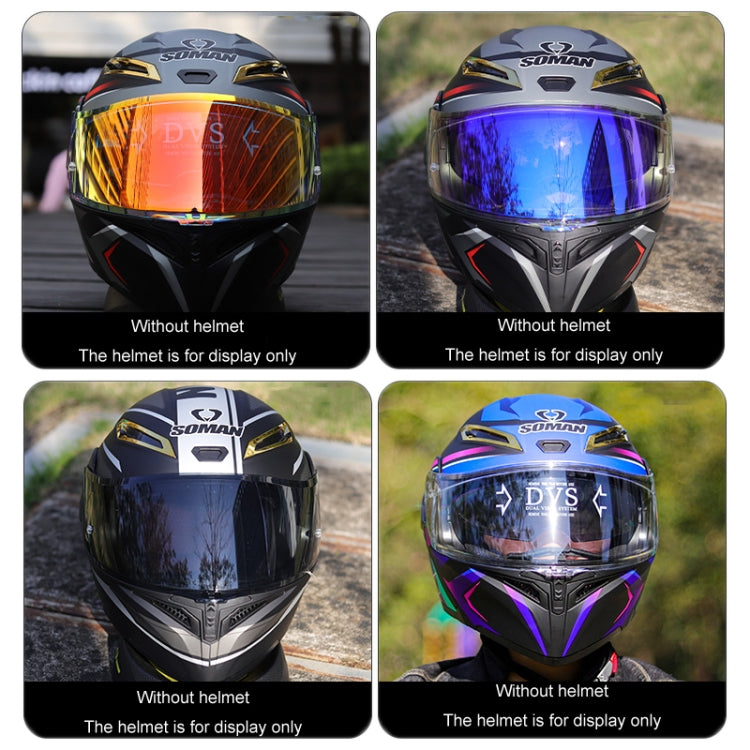 Motorcycle Helmet Lens with Anti-fog Spikes for SOMAN K1/K3SV/K5, Color: Gold Flakes